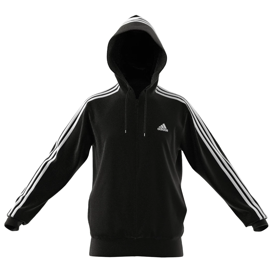 ADIDAS 3-Stripes FT Full Zip Hoody - Hoodie 3 ADIDAS 3-Stripes FT Full Zip Hoody - Hoodie