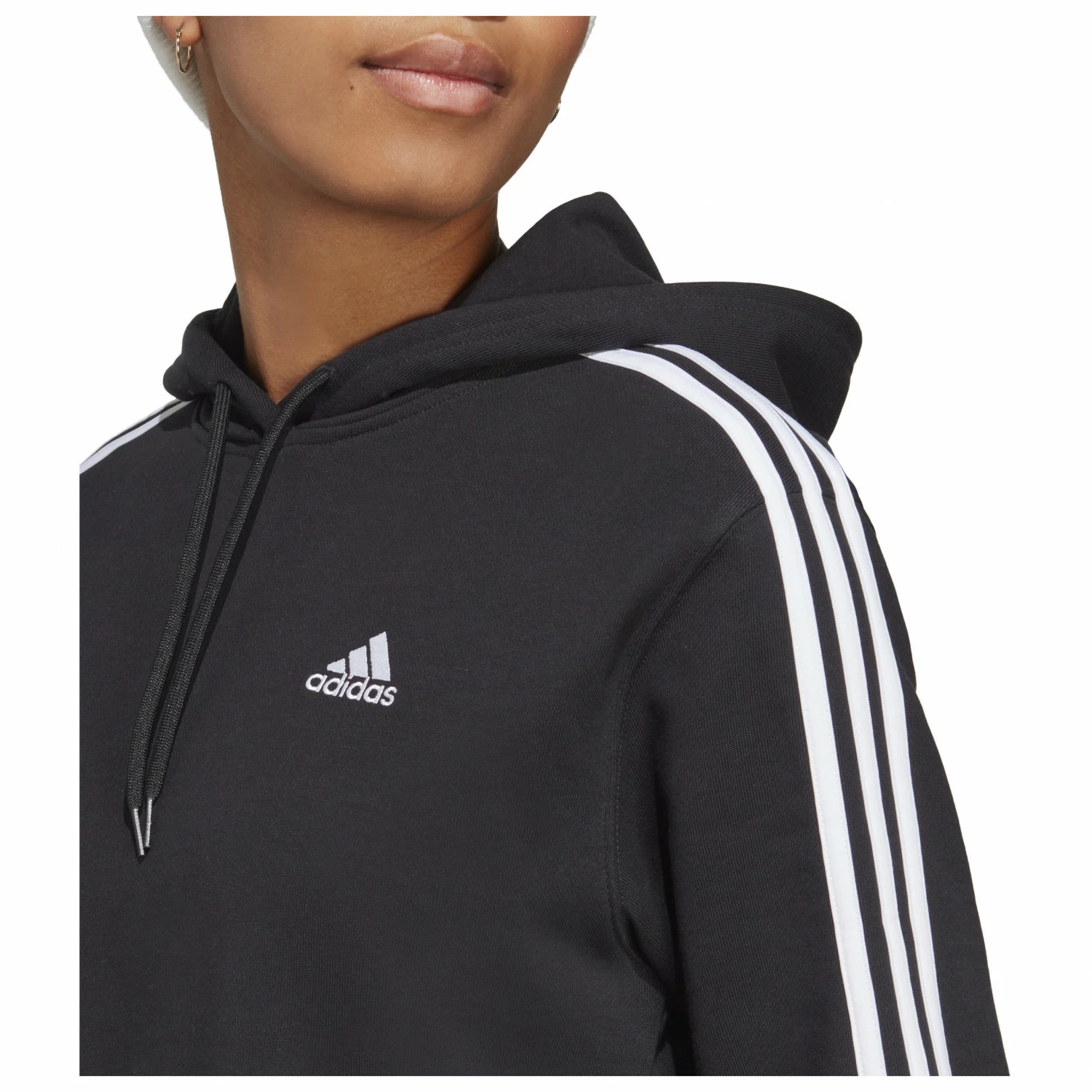 ADIDAS Women's 3-Stripes FT CR Hoody - Hoodie 8 ADIDAS Women's 3-Stripes FT CR Hoody - Hoodie - Image 6