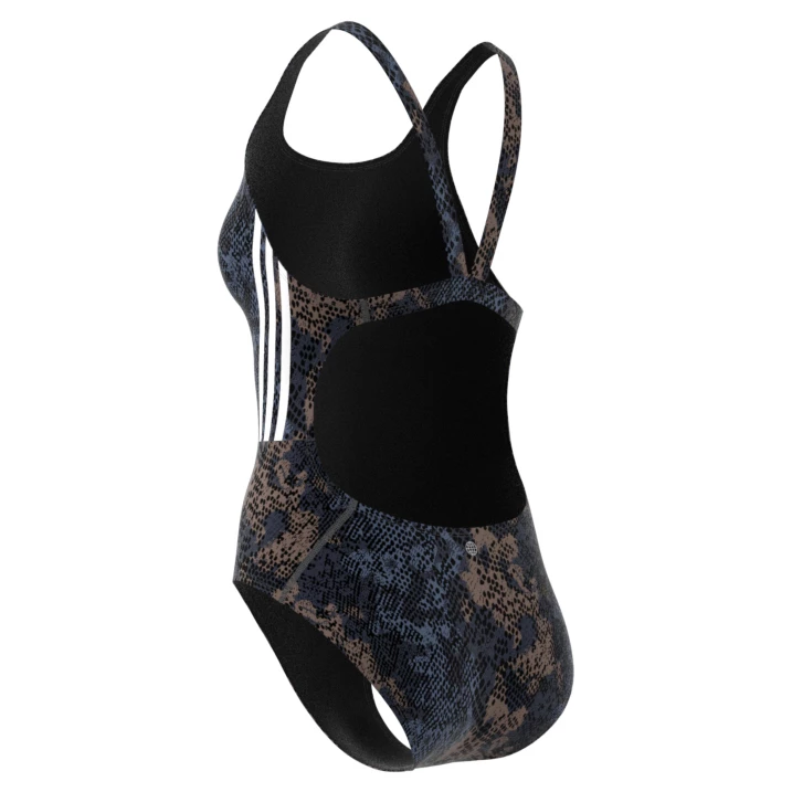 ADIDAS Women's 3 Stripes GFX Suit - Swimsuit 5 ADIDAS Women's 3 Stripes GFX Suit - Swimsuit - Image 3