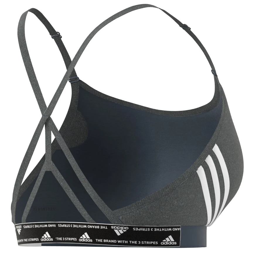 ADIDAS Women's Aer LS 3 Stripes - Sports Bra 6 ADIDAS Women's Aer LS 3 Stripes - Sports Bra - Image 4
