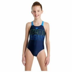 Arena Girl's V Back Graphic - Swimsuit -Outdoor Equipment Sales Shop arena girls v back graphic swimsuit detail 4