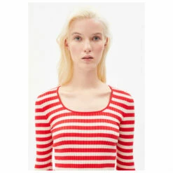 Armedangels Women's Alaani Crewneck Striped - Longsleeve -Outdoor Equipment Sales Shop armedangels womens alaani crewneck striped longsleeve detail 4