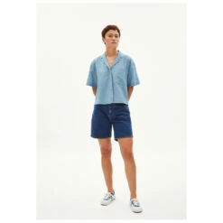 Armedangels Women's Leaanne Denim - Blouse -Outdoor Equipment Sales Shop armedangels womens leaanne denim blouse detail 4