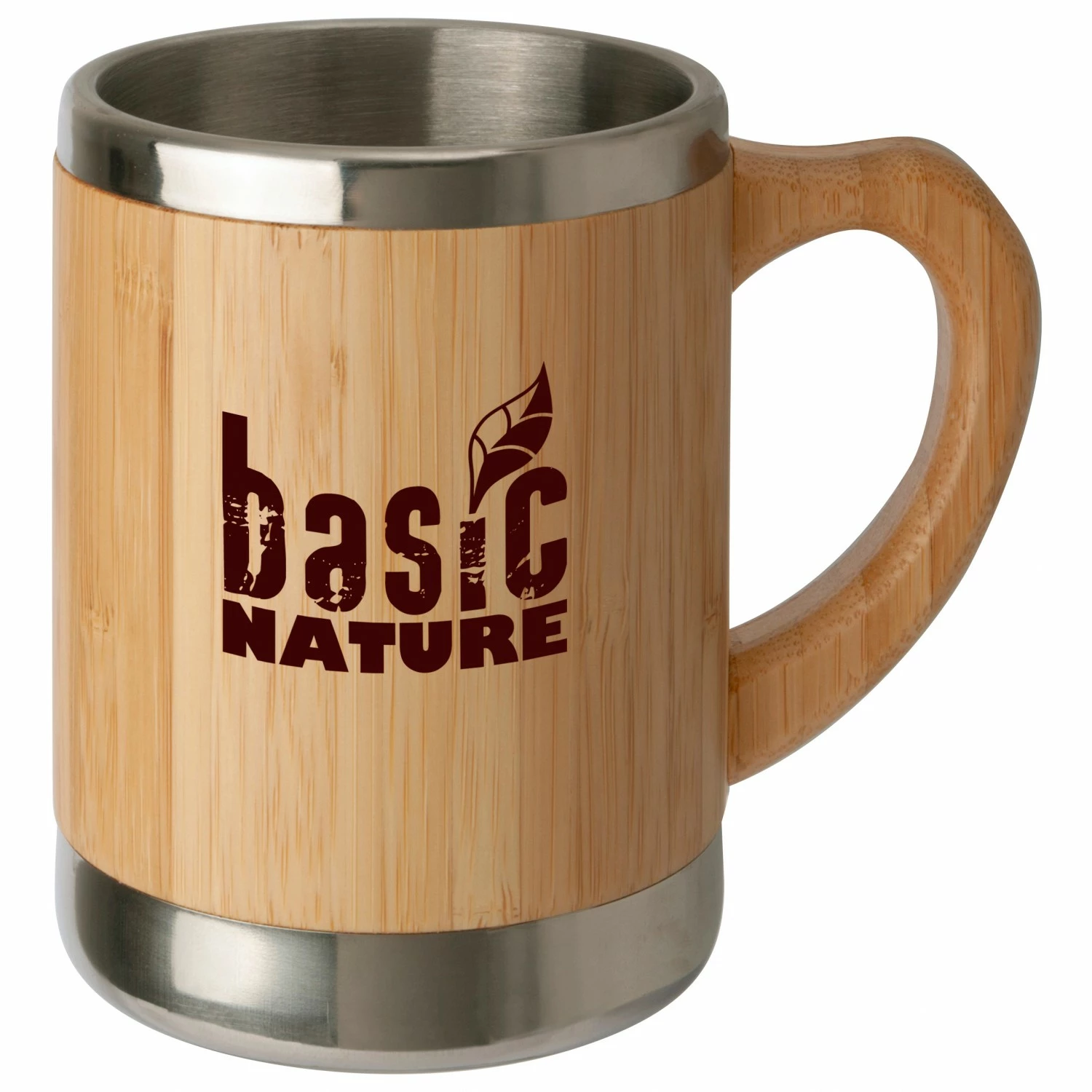 Basic Nature Stainless Steel Mug - "Bamboo" - Cup 4 Basic Nature Stainless Steel Mug - "Bamboo" - Cup - Image 2