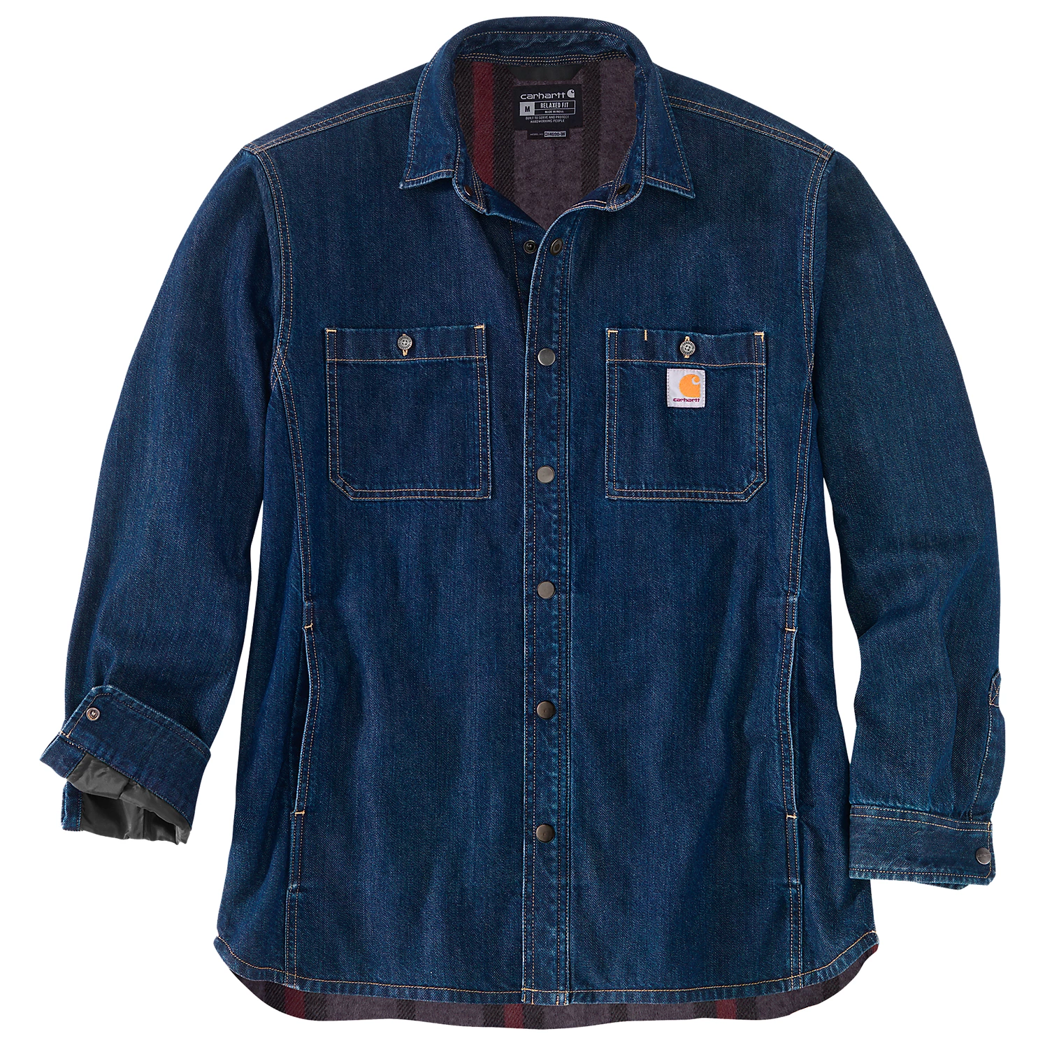 Carhartt Denim Fleece Lined Snap Front Shirt - Shirt 3 Carhartt Denim Fleece Lined Snap Front Shirt - Shirt