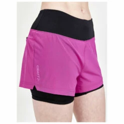 Craft Women's Advanced Essence 2-in-1 Shorts - Running Shorts -Outdoor Equipment Sales Shop craft womens advanced essence 2 in 1 shorts running shorts detail 4