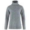 FJÄLLRÄVEN Women's Övik Cable Knit Roller Neck - Wool Jumper