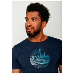 Nature Waves Circle Guide - T-shirt -Outdoor Equipment Sales Shop greenbomb nature waves circle guide t shirt detail 4