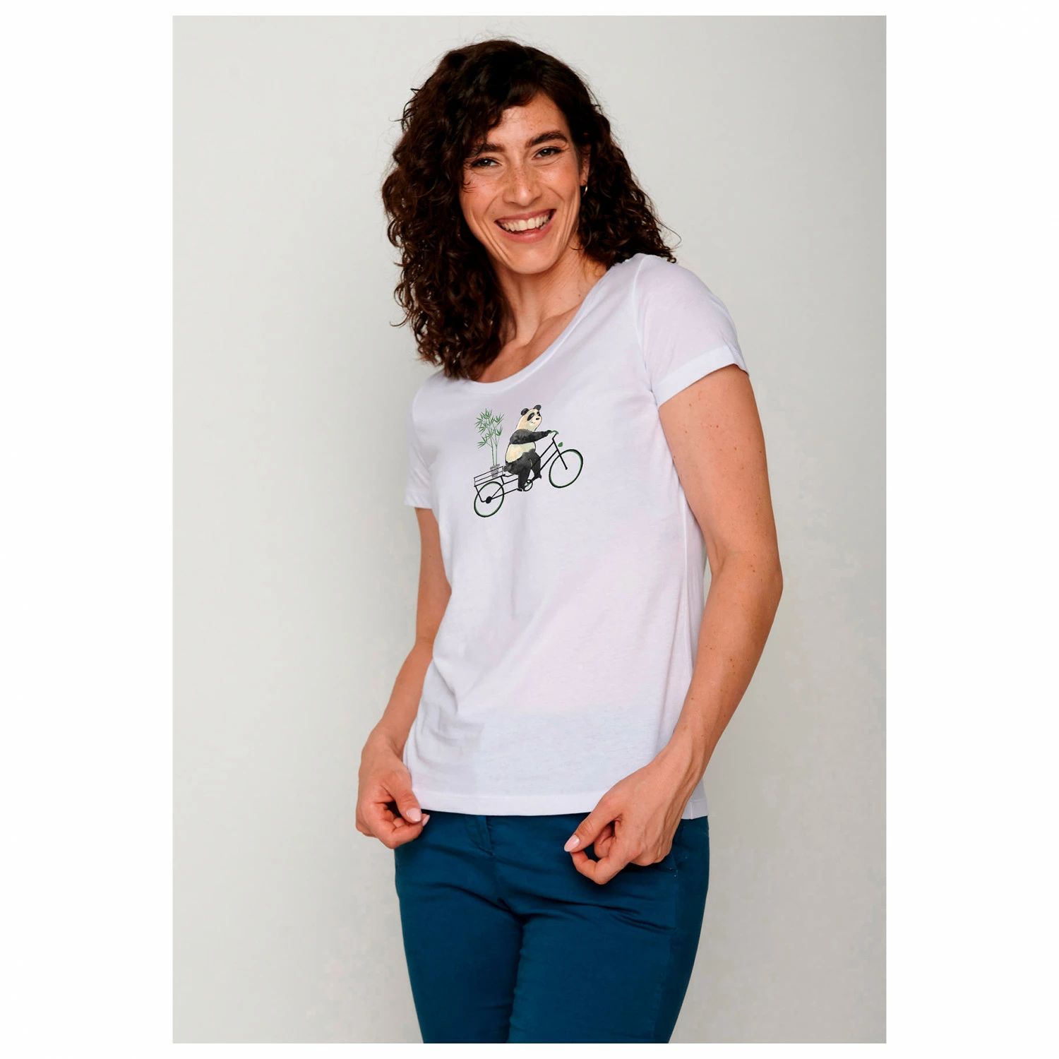 Women's Bike Panda Loves - T-shirt 4 Women's Bike Panda Loves - T-shirt - Image 2