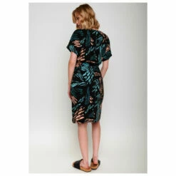 Women's Black Palm Hop Dress - Dress -Outdoor Equipment Sales Shop greenbomb womens black palm hop dress dress detail 3