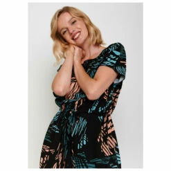 Women's Black Palm Hop Dress - Dress -Outdoor Equipment Sales Shop greenbomb womens black palm hop dress dress detail 5