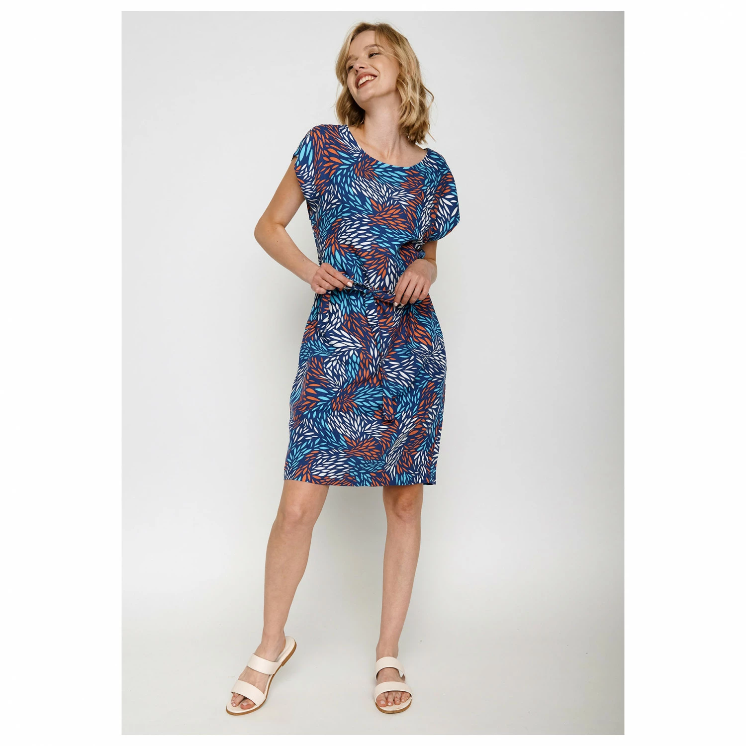 Women's Sparkling Leaves Step Dress - Dress 4 Women's Sparkling Leaves Step Dress - Dress - Image 2