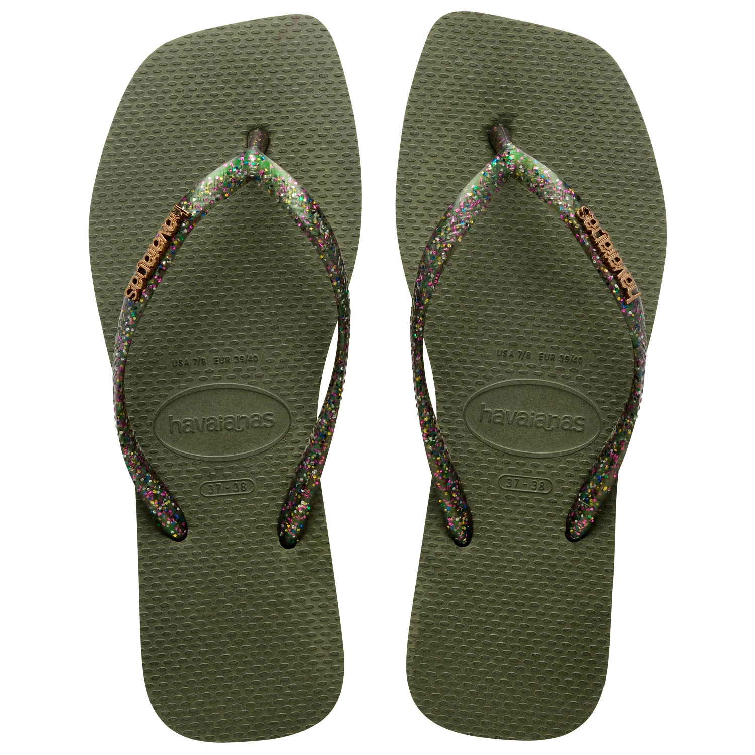 Havaianas Women's Slim Square Logo Metallic - Sandals 5 Havaianas Women's Slim Square Logo Metallic - Sandals - Image 3