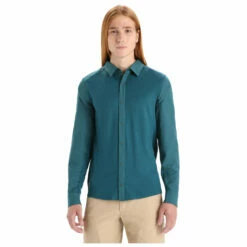 Icebreaker Hike L/S Top - Shirt 11 Icebreaker Hike L/S Top - Shirt -Outdoor Equipment Sales Shop icebreaker hike l s top shirt detail 3