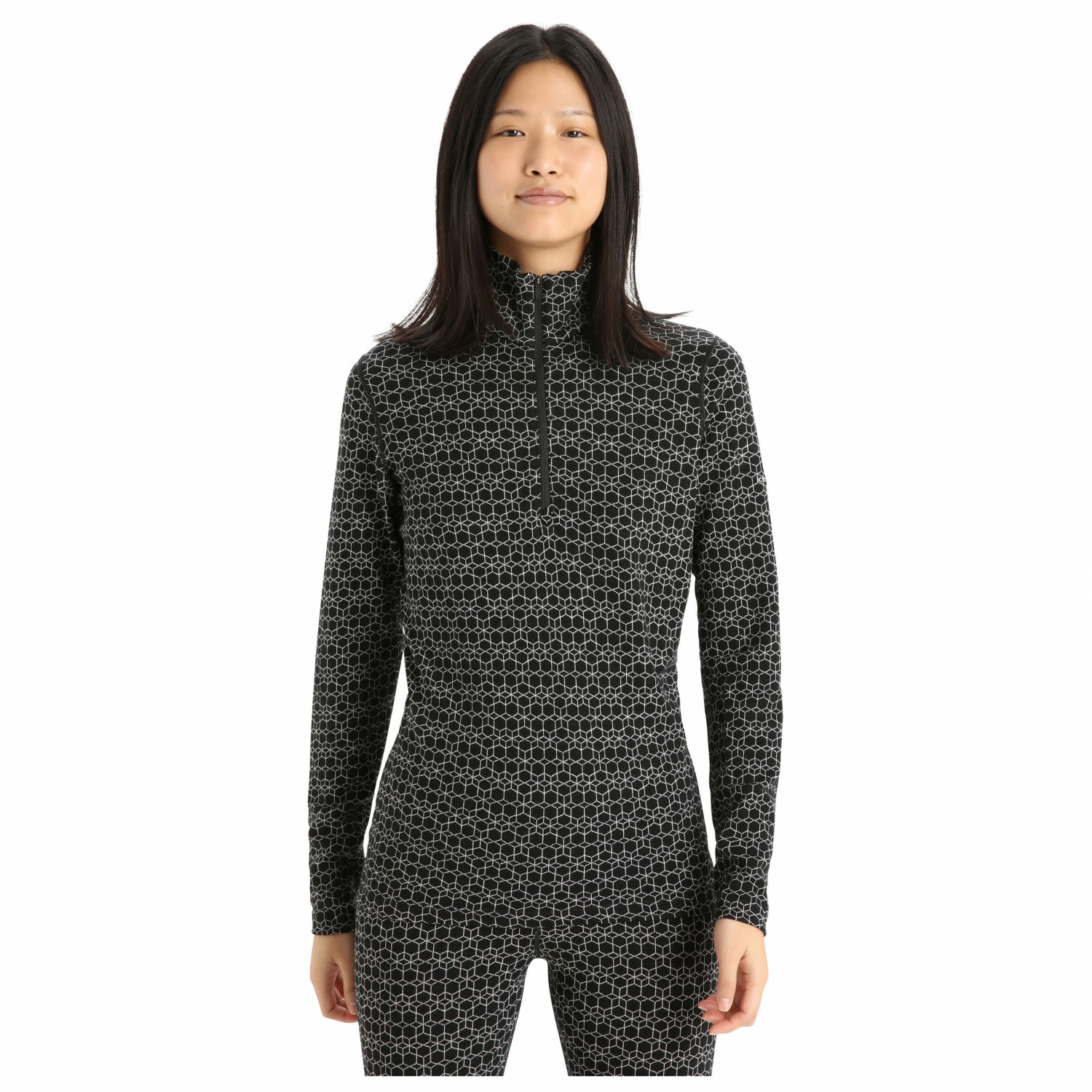 Icebreaker Women's 250 Vertex L/S Half Zip Alpine Geo - Merino Base Layer 4 Icebreaker Women's 250 Vertex L/S Half Zip Alpine Geo - Merino Base Layer - Image 2