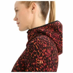 Icebreaker Women's Elemental L/S Zip Hood Lichen - Hoodie -Outdoor Equipment Sales Shop icebreaker womens elemental l s zip hood lichen hoodie detail 6