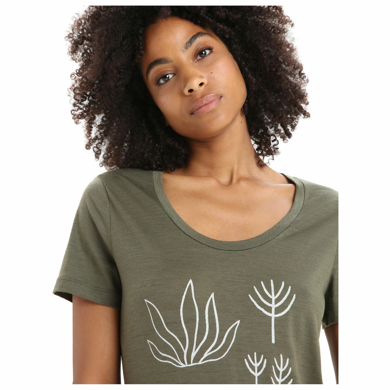 Icebreaker Women's Tech Lite II S/S Scoop Tee Fresh Growth - Merino Shirt 7 Icebreaker Women's Tech Lite II S/S Scoop Tee Fresh Growth - Merino Shirt - Image 5