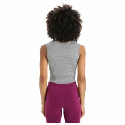 Icebreaker Women's Zoneknit Cropped Bra-Tank Geodetic - Sports Bra -Outdoor Equipment Sales Shop icebreaker womens zoneknit cropped bra tank geodetic sports bra detail 4