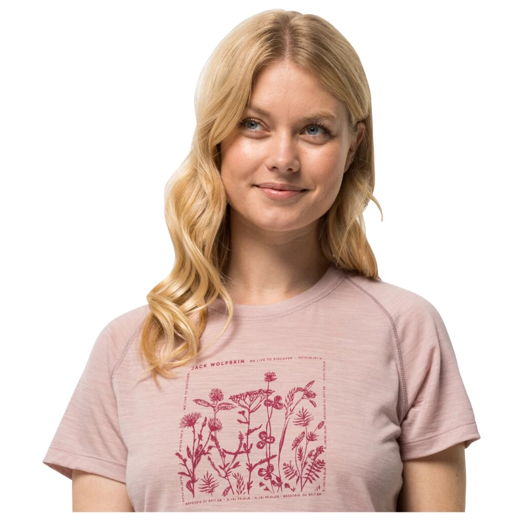 Jack Wolfskin Women's Kammweg Graphic S/S - Merino Shirt 6 Jack Wolfskin Women's Kammweg Graphic S/S - Merino Shirt - Image 4