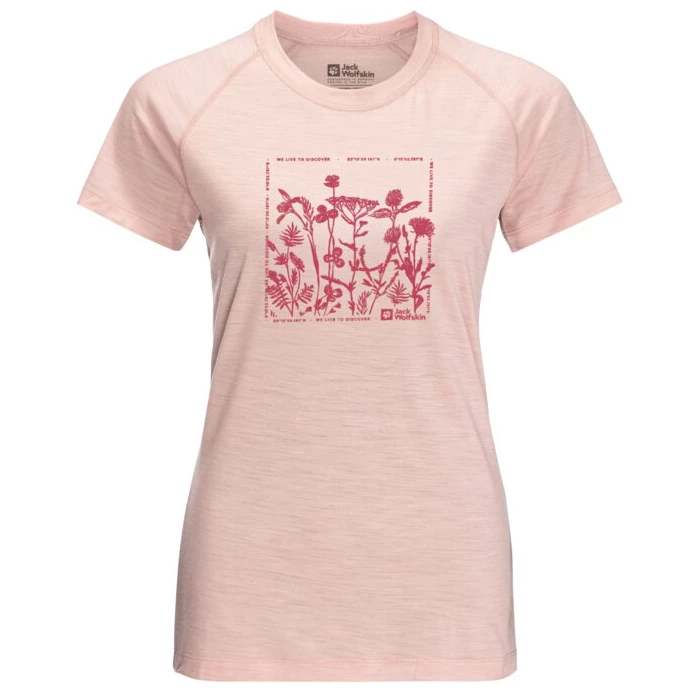 Jack Wolfskin Women's Kammweg Graphic S/S - Merino Shirt 3 Jack Wolfskin Women's Kammweg Graphic S/S - Merino Shirt