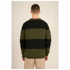 KnowledgeCotton Apparel Cable Block Crew Neck Knit - Wool Jumper 7 KnowledgeCotton Apparel Cable Block Crew Neck Knit - Wool Jumper -Outdoor Equipment Sales Shop knowledgecotton apparel cable block crew neck knit wool jumper detail 3