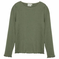 Minymo Girl's T-Shirt L/S Rib - Longsleeve