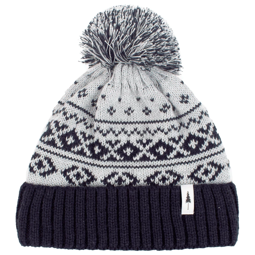 Treeanie Folded Knitted Norwegian Pom Pom - Beanie 3 Treeanie Folded Knitted Norwegian Pom Pom - Beanie