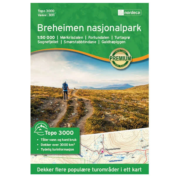 Breheimen Nasjonalpark 1/50 - Hiking Map 3 Breheimen Nasjonalpark 1/50 - Hiking Map