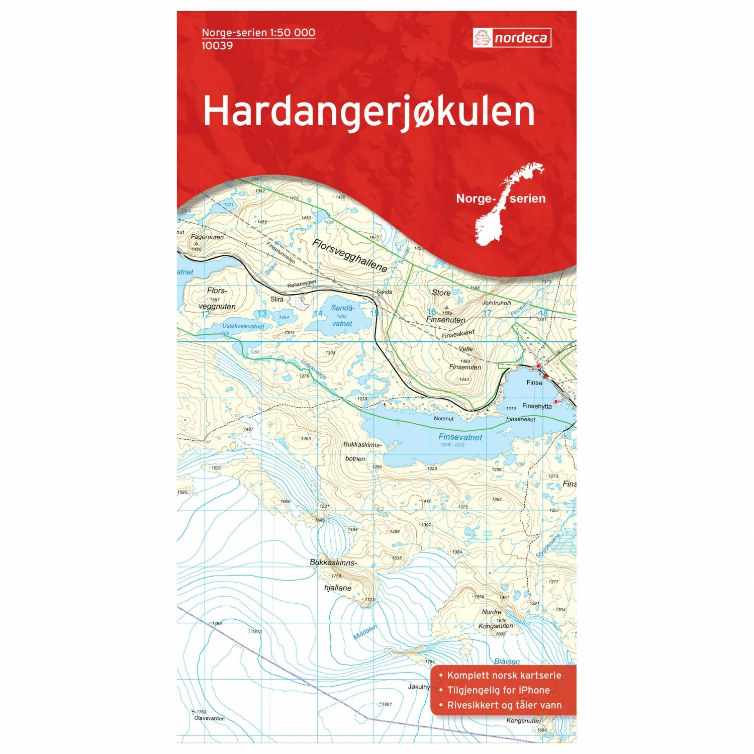 Wander-Outdoorkarte: Hardangerjøkulen 1/50 - Hiking Map 3 Wander-Outdoorkarte: Hardangerjøkulen 1/50 - Hiking Map
