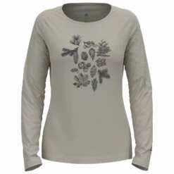 Odlo Women's L/S Ascent PW 130 Forest - Merino Shirt