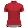Odlo Women's T-Shirt S/U Collar S/S FZ Essential Print - Cycling Jersey
