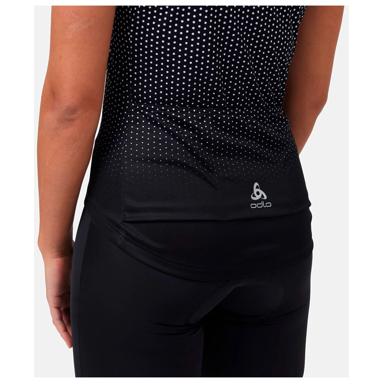 Odlo Women's T-Shirt S/U Collar S/S FZ Essential Print - Cycling Jersey 8 Odlo Women's T-Shirt S/U Collar S/S FZ Essential Print - Cycling Jersey - Image 6