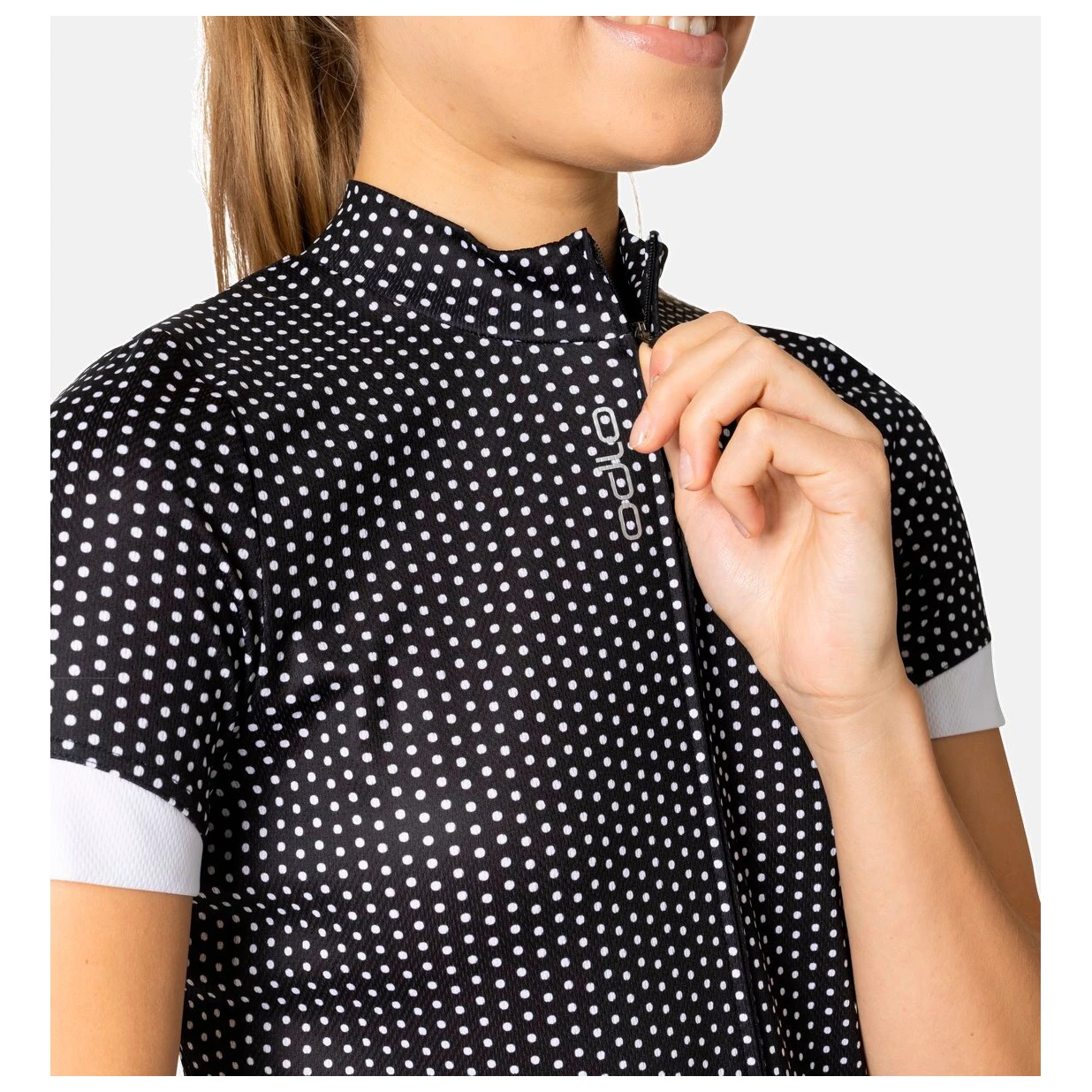 Odlo Women's T-Shirt S/U Collar S/S FZ Essential Print - Cycling Jersey 9 Odlo Women's T-Shirt S/U Collar S/S FZ Essential Print - Cycling Jersey - Image 7