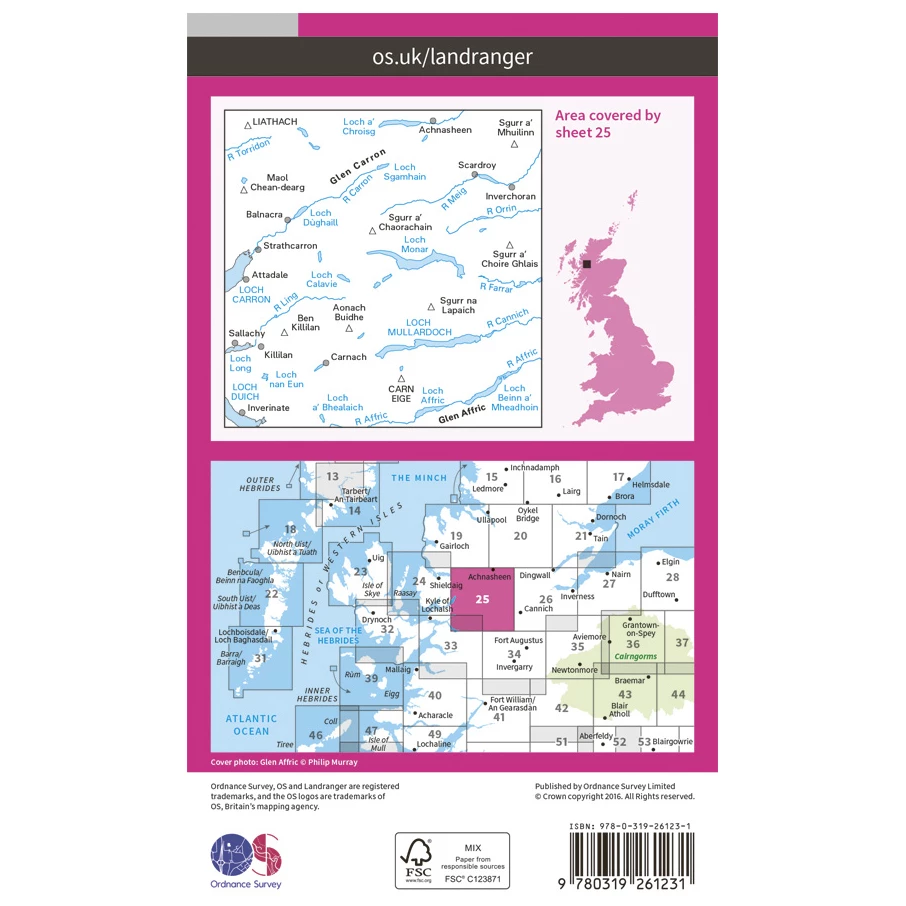 Glen Carron / Glen Affric - Hiking Map 4 Glen Carron / Glen Affric - Hiking Map - Image 2