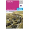 Shetland - South Mainland - Hiking Map -Outdoor Equipment Sales Shop ordnance survey shetland south mainland hiking map