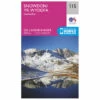 Snowdon / Yr Wyddfa - Hiking Map -Outdoor Equipment Sales Shop ordnance survey snowdon yr wyddfa hiking map