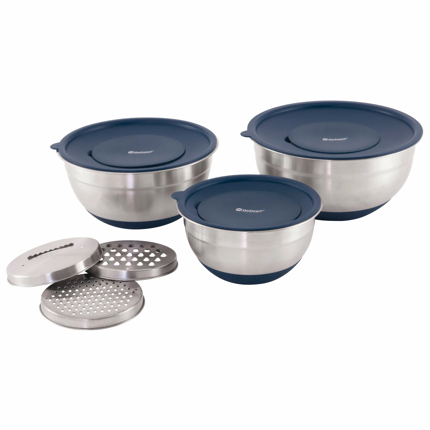 Outwell Chef Bowl Set With Lids & Graters - Set Of Dishes 3 Outwell Chef Bowl Set With Lids & Graters - Set Of Dishes