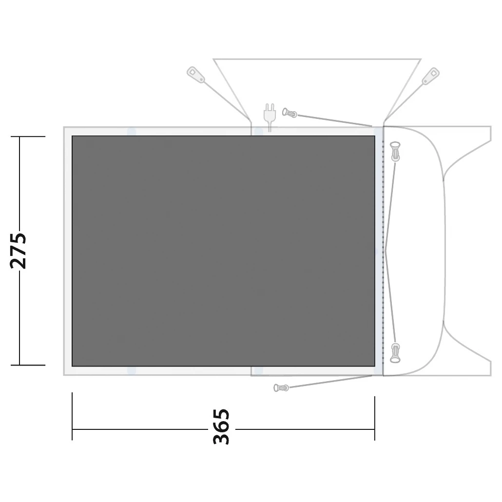 Outwell Footprint Blossburg 380 - Footprint 4 Outwell Footprint Blossburg 380 - Footprint - Image 2
