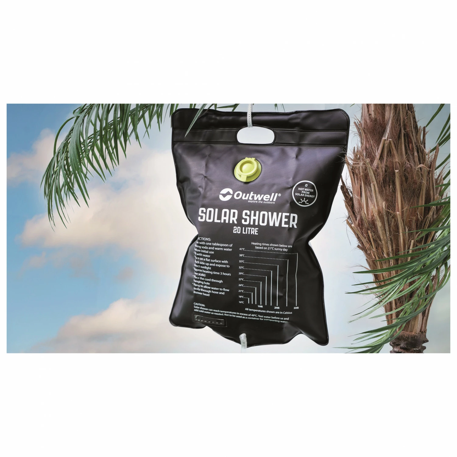 Outwell Solar Shower - Camping Shower 4 Outwell Solar Shower - Camping Shower - Image 2