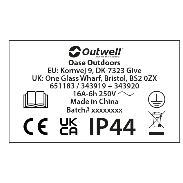 Outwell Taurus Cee Camping Cable H07RN-F 3G2.5 4 Outwell Taurus Cee Camping Cable H07RN-F 3G2.5 - Image 2