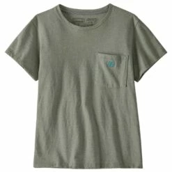 Patagonia Women's Clean Climb Bloom Pocket Responsibili - T-shirt 6 Patagonia Women's Clean Climb Bloom Pocket Responsibili - T-shirt -Outdoor Equipment Sales Shop patagonia womens clean climb bloom pocket responsibili t shirt detail 2