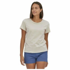 Patagonia Women's Regenerative Organic Cotton Tee - T-shirt -Outdoor Equipment Sales Shop patagonia womens regenerative organic cotton tee t shirt detail 3