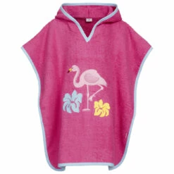 Playshoes Kid's Frottee-Poncho Flamingo - Surf Poncho