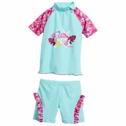 Playshoes Kid's UV-Schutz Bade-Set Flamingo - Lycra