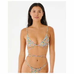 Rip Curl Women's Afterglow Floral Wrap Tri Top - Bikini Top -Outdoor Equipment Sales Shop rip curl womens afterglow floral wrap tri top bikini top detail 3