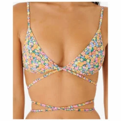 Rip Curl Women's Afterglow Floral Wrap Tri Top - Bikini Top -Outdoor Equipment Sales Shop rip curl womens afterglow floral wrap tri top bikini top detail 5
