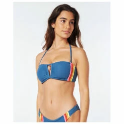 Rip Curl Women's Wave Shapers Stripe Bandeau - Bikini Top -Outdoor Equipment Sales Shop rip curl womens wave shapers stripe bandeau bikini top detail 2