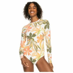 Roxy Women's Onesie L/S Printed Mix Solid - Lycra -Outdoor Equipment Sales Shop roxy womens onesie l s printed mix solid lycra detail 3
