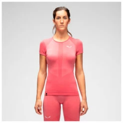 SALEWA Women's Zebru Responsive S/S Tee - Merino Base Layer -Outdoor Equipment Sales Shop salewa womens zebru responsive s s tee merino base layer detail 3