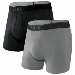 Saxx Quest Quick Dry Mesh Boxer Brief Fly 2-Pack - Synthetic Base Layer